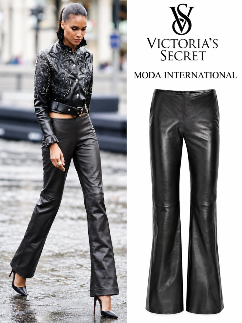 ๐ค๐ฅCHIC & SEXY!๐ค๐ฅY2K Genuine Leather Trousers in Black